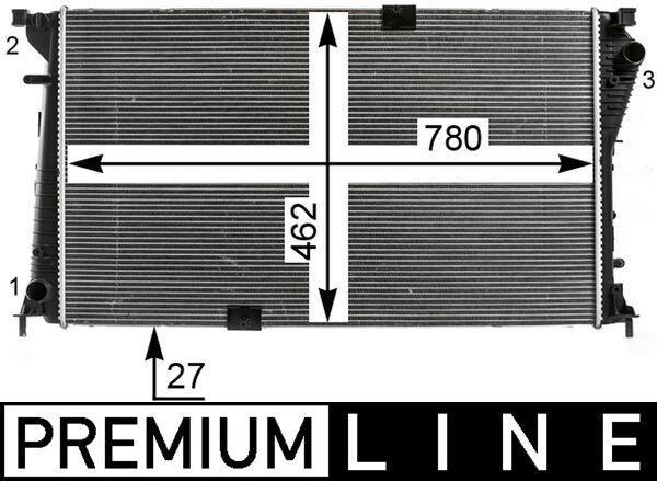 Radiateur moteur (Radiateur de refroidissement) MAHLE Aftermarket CR 19 000P