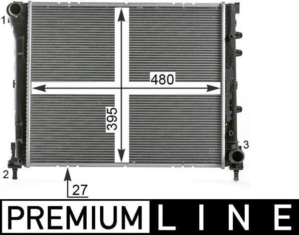 Radiateur moteur (Radiateur de refroidissement) MAHLE Aftermarket ref. CR 2000 000P
