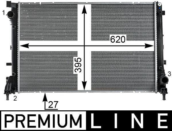 Radiateur moteur (Radiateur de refroidissement) MAHLE Aftermarket ref. CR 2002 000P