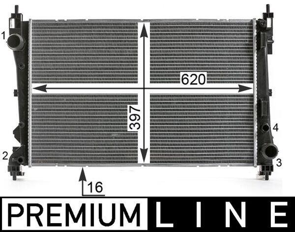 Radiateur moteur (Radiateur de refroidissement) MAHLE Aftermarket ref. CR 2003 000P