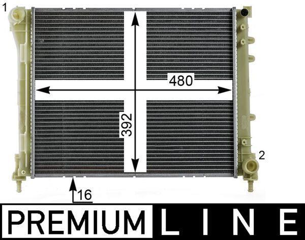 Radiateur moteur (Radiateur de refroidissement) MAHLE Aftermarket ref. CR 2004 000P