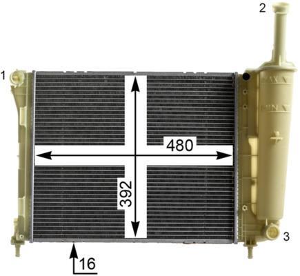 Radiateur moteur (Radiateur de refroidissement) MAHLE Aftermarket CR 2005 000P