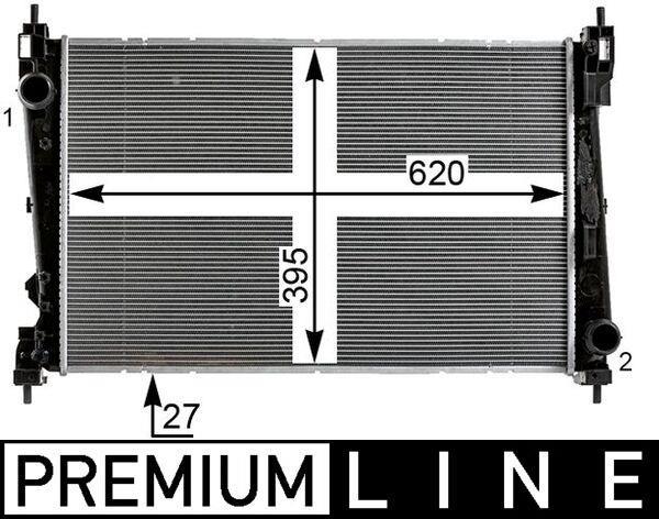 Radiateur moteur (Radiateur de refroidissement) MAHLE Aftermarket ref. CR 2011 000P