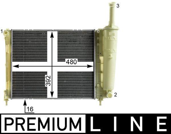 Radiateur moteur (Radiateur de refroidissement) MAHLE Aftermarket ref. CR 2013 000P