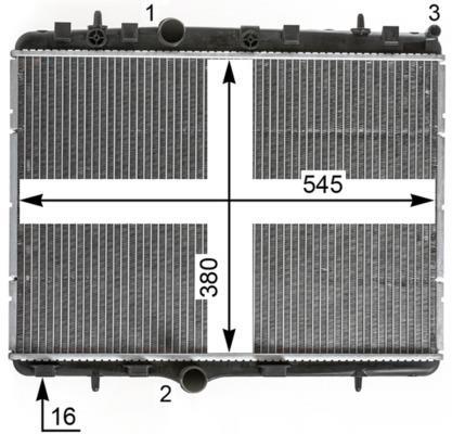 Radiateur moteur (Radiateur de refroidissement) MAHLE Aftermarket ref. CR 2014 000P