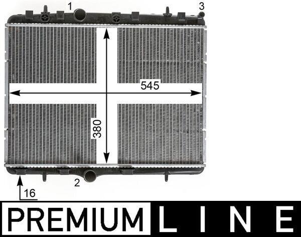 Radiateur moteur (Radiateur de refroidissement) MAHLE Aftermarket ref. CR 2014 000P