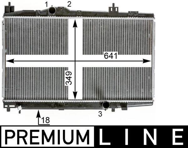 Radiateur moteur (Radiateur de refroidissement) MAHLE Aftermarket ref. CR 2017 000P