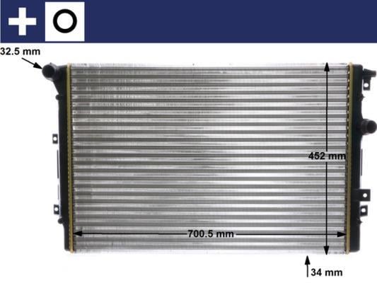 Radiateur moteur (Radiateur de refroidissement) MAHLE Aftermarket CR 2032 000S