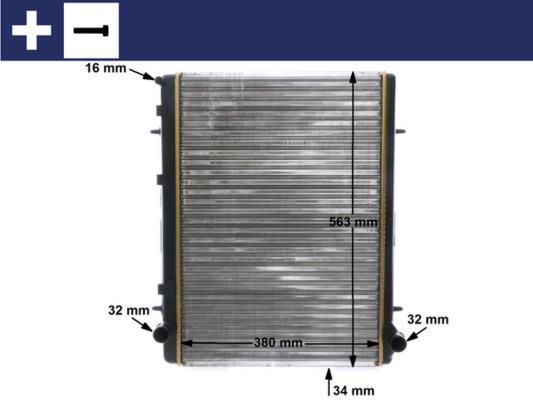 Radiateur moteur (Radiateur de refroidissement) MAHLE Aftermarket CR 2033 000S