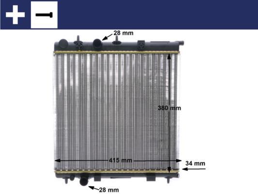 Radiateur moteur (Radiateur de refroidissement) MAHLE Aftermarket CR 2036 000S