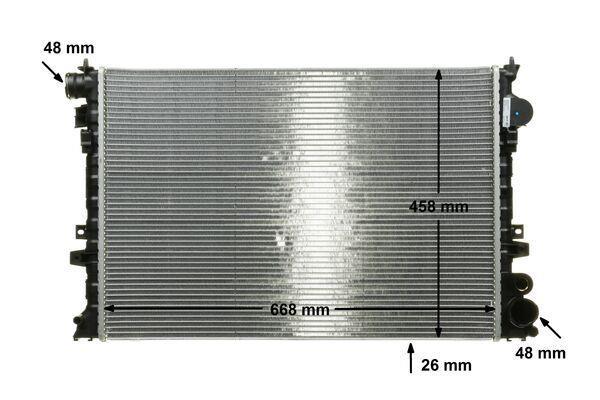 Radiateur moteur (Radiateur de refroidissement) MAHLE Aftermarket ref. CR 206 000P