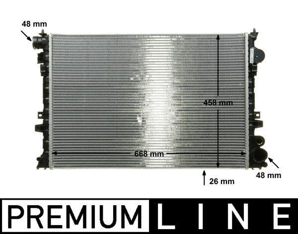 Radiateur moteur (Radiateur de refroidissement) MAHLE Aftermarket ref. CR 206 000P