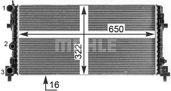 Radiateur moteur (Radiateur de refroidissement) MAHLE Aftermarket CR 2081 000P