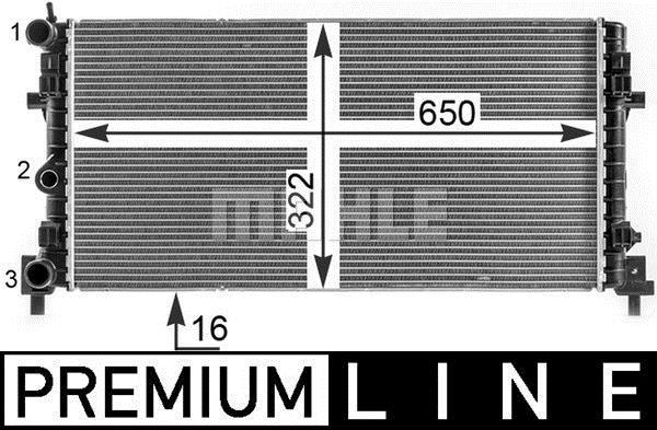 Radiateur moteur (Radiateur de refroidissement) MAHLE Aftermarket CR 2081 000P