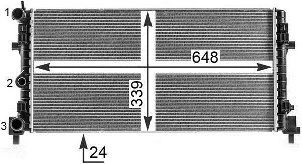 Radiateur moteur (Radiateur de refroidissement) MAHLE Aftermarket CR 2082 000P