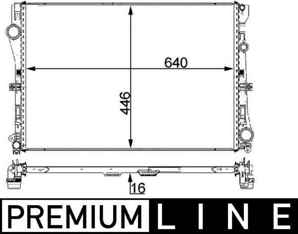 Radiateur moteur (Radiateur de refroidissement) MAHLE Aftermarket CR 2100 000P