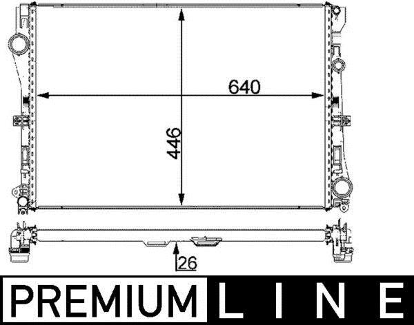 Radiateur moteur (Radiateur de refroidissement) MAHLE Aftermarket CR 2101 000P