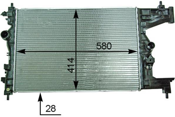 Radiateur moteur (Radiateur de refroidissement) MAHLE Aftermarket CR 2114 000P