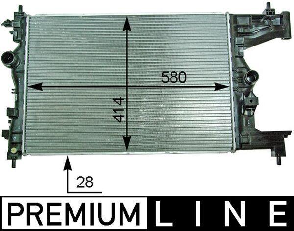 Radiateur moteur (Radiateur de refroidissement) MAHLE Aftermarket CR 2114 000P
