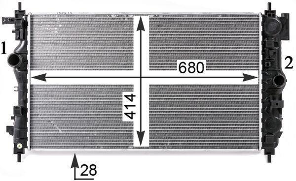 Radiateur moteur (Radiateur de refroidissement) MAHLE Aftermarket CR 2115 000P
