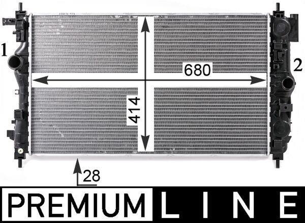 Radiateur moteur (Radiateur de refroidissement) MAHLE Aftermarket CR 2115 000P