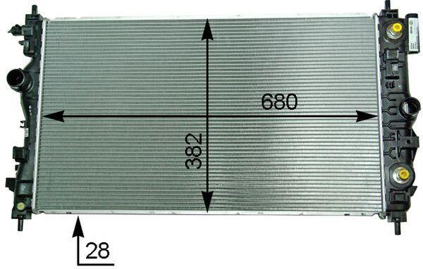 Radiateur moteur (Radiateur de refroidissement) MAHLE Aftermarket CR 2117 000P