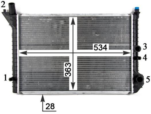 Radiateur moteur (Radiateur de refroidissement) MAHLE Aftermarket CR 212 000P