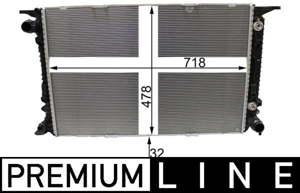 Radiateur moteur (Radiateur de refroidissement) MAHLE Aftermarket ref. CR 2178 000P