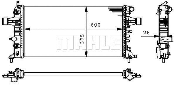 Radiateur moteur (Radiateur de refroidissement) MAHLE Aftermarket ref. CR 228 000P