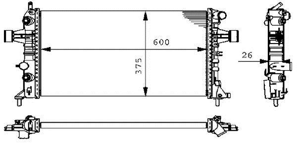 Radiateur moteur (Radiateur de refroidissement) MAHLE Aftermarket ref. CR 228 000S