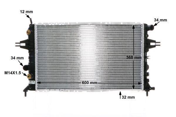 Radiateur moteur (Radiateur de refroidissement) MAHLE Aftermarket ref. CR 229 000S