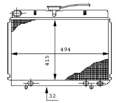 Radiateur moteur (Radiateur de refroidissement) MAHLE Aftermarket ref. CR 232 000P