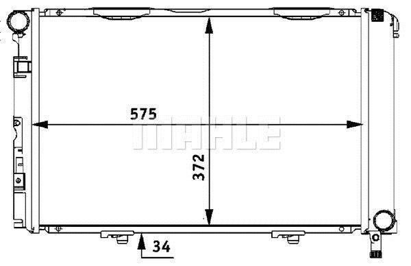 Radiateur moteur (Radiateur de refroidissement) MAHLE Aftermarket CR 233 000P