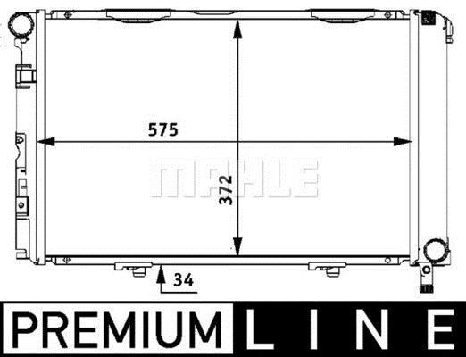 Radiateur moteur (Radiateur de refroidissement) MAHLE Aftermarket CR 233 000P