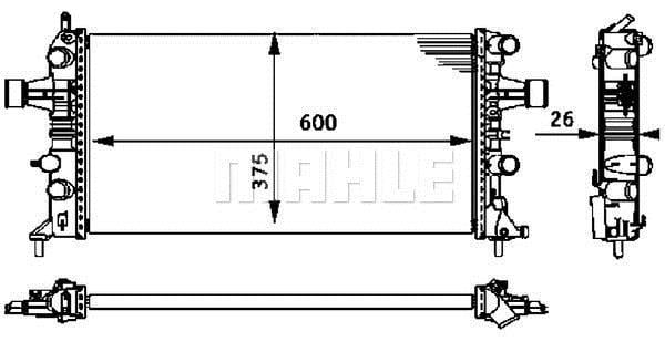 Radiateur moteur (Radiateur de refroidissement) MAHLE Aftermarket ref. CR 237 000P
