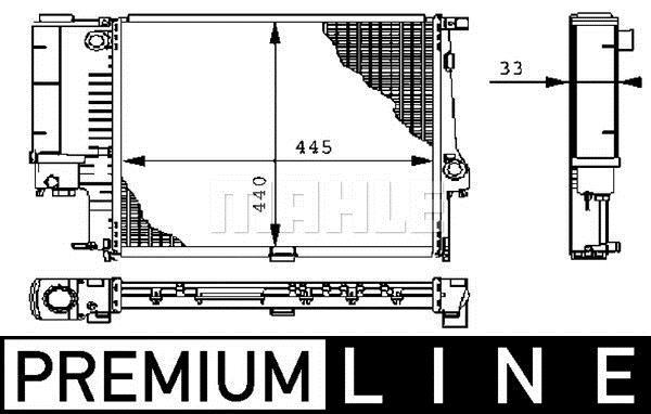 Radiateur moteur (Radiateur de refroidissement) MAHLE Aftermarket CR 239 000P