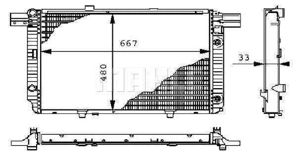 Radiateur moteur (Radiateur de refroidissement) MAHLE Aftermarket CR 240 000P