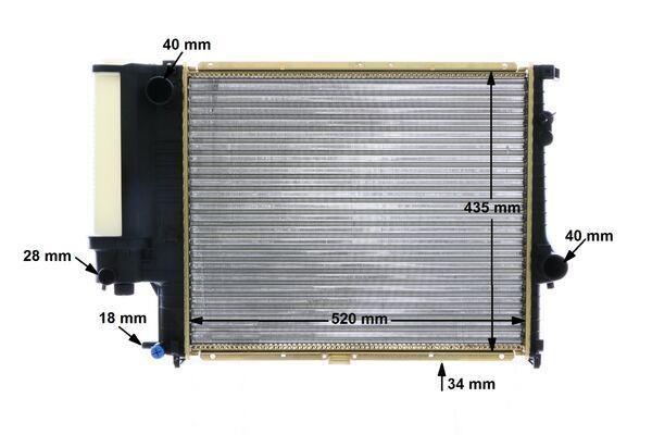 Radiateur moteur (Radiateur de refroidissement) MAHLE Aftermarket CR 243 000S