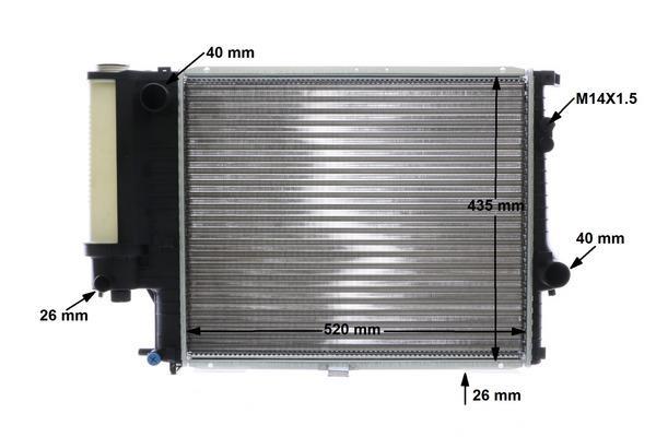 Radiateur moteur (Radiateur de refroidissement) MAHLE Aftermarket ref. CR 244 001S