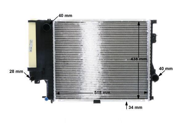 Radiateur moteur (Radiateur de refroidissement) MAHLE Aftermarket ref. CR 251 000S