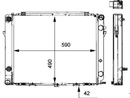 Radiateur moteur (Radiateur de refroidissement) MAHLE Aftermarket ref. CR 259 000P