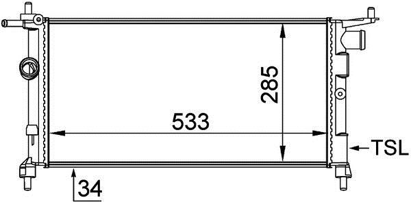Radiateur moteur (Radiateur de refroidissement) MAHLE Aftermarket CR 268 000P