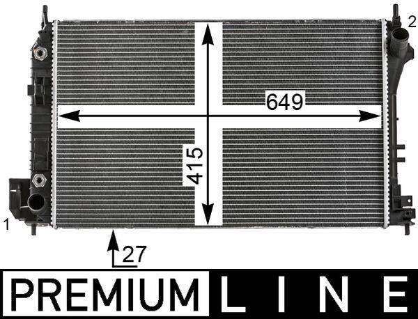 Radiateur moteur (Radiateur de refroidissement) MAHLE Aftermarket CR 26 000P