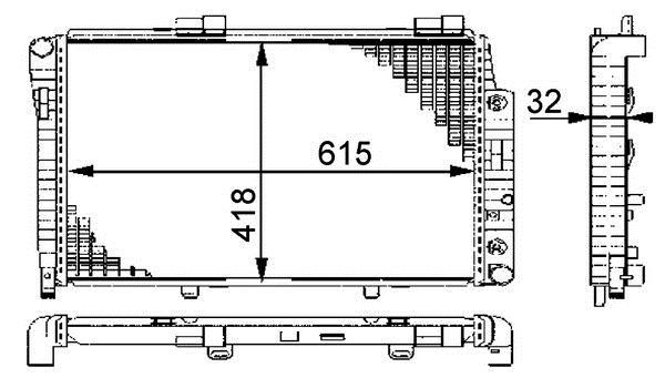 Radiateur moteur (Radiateur de refroidissement) MAHLE Aftermarket CR 270 000P