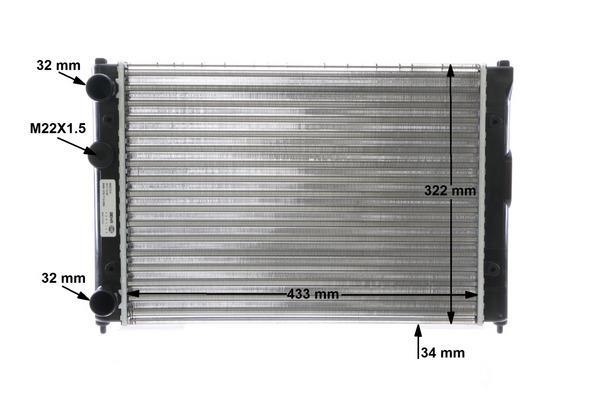 Radiateur moteur (Radiateur de refroidissement) MAHLE Aftermarket ref. CR 272 000S