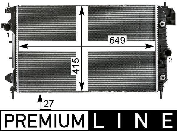 Radiateur moteur (Radiateur de refroidissement) MAHLE Aftermarket CR 27 000P
