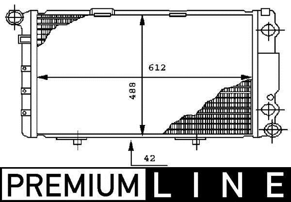 Radiateur moteur (Radiateur de refroidissement) MAHLE Aftermarket CR 282 000P
