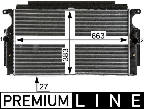 Radiateur moteur (Radiateur de refroidissement) MAHLE Aftermarket CR 28 000P
