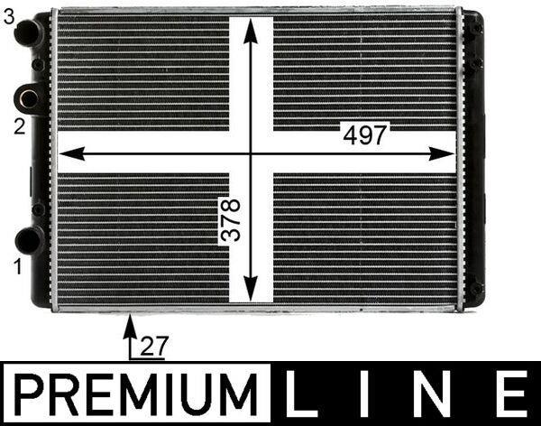 Radiateur moteur (Radiateur de refroidissement) MAHLE Aftermarket ref. CR 29 000P