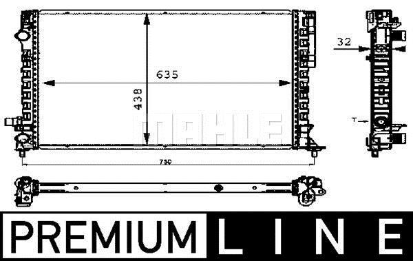 Radiateur moteur (Radiateur de refroidissement) MAHLE Aftermarket CR 310 000P